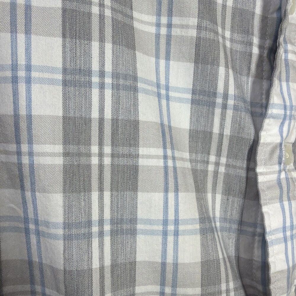 Faherty Men's Large Blue Grey Plaid Flannel Long Sleeve The Movement Shirt - Picture 2 of 9